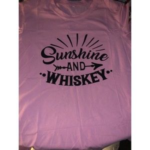 Sunshine and Whiskey Women's T-Shirt - pink nwot small. t-b 24.5. p-p 19.